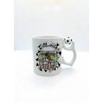 Siyah Beyaz Sevgililere Özel Kupa Bardak - Taraftar Kupa Bardak - Siyah Beyaz Hediye Mug (Tema 3, Futbol Toplu)