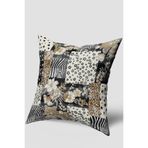 Siyah Beyaz Zebra Leopar Desenli Kırlent Kılıfı 50 x 50