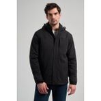 Siyah Bez Ayağı Dik Yaka Düz Tam Astar Standart Fit Casual Mont 1007245164_001 - 3XL