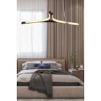 Siyah Boyalı 30W LED Avize, Oturma ve Genç Odası Için Şık Aydınlatma - Ahşap - Seçenek 1