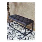 Siyah Boyalı Diktörtgen 100 Cm X 40 Cm Oturak Puf - Bench - Makyaj Oturağı - Oturak Füme Renk 100 X 40 Boyut/Ebat