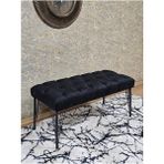 Siyah Boyalı Tel Ayaklı 90 cm Puf Bench - Puf - Bench - Kasalı Oturak - Oturak - Yatak Ucu Puf Siyah Renk 90 x 41 Boyut/ebat - Renkli