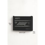 Siyah Büyük Boy Organizer Wi-Fi Modem Kutusu, Dekoratif Metal Router Kapağı - Seçenek 1 - Ahşap