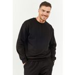 Siyah Casual O Yaka Lastik Paça Erkek Oversize Eşofman Takımı - 85120 | L