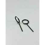 Siyah Çelik Erkek Küpe Çap (12 Mm) Kalınlık (2 Mm) - Ekp0029