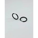 Siyah Çelik Erkek Küpe Çap (14 Mm) Kalınlık (2 Mm) - Ekp0004
