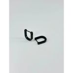 Siyah Çelik Erkek Küpe Çap (9 Mm) Kalınlık (3 Mm) - Ekp0016