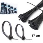Siyah Cırt Plastik Kelepçe 37 Cm Kablo Bağı - 3.6x370mm 100 Adet