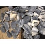 Siyah Çizgili Dolomit Taş 2 Kg, Bahçe ve Dekoratif Süs Taşı, 2,5-4 cm - Seçenek 1 - Ahşap