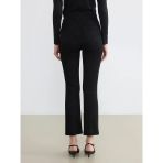 Siyah Crop Flare Kadın Jean Pantolon