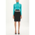 Siyah Dantelli Dar Kesim Etek 80613 - 000-Siyah - 44