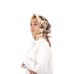 Siyah Derya Desen Twill İpek Eşarp