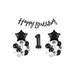 Siyah Doğum Günü Yaş Balon Set, 1