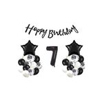 Siyah Doğum Günü Yaş Balon Set, 7