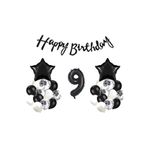 Siyah Doğum Günü Yaş Balon Set, 9
