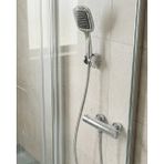 Siyah Duş Başlığı Seti Spiral Hortumlu El Duşu ve Duvar Askısı Banyo Seti Midastech - Çok Renkli