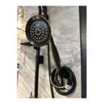 Siyah Duş Sistemi Klasik Vintage Tasarım Duş Seti Askı Aparatı Dahil Komple Set