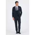 Siyah Düz Bez Ayağı Mono Yaka 2 Düğme 6 Drop Slim Fit Basic Takım Elbise 1001250186_001 - 52