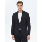 Siyah Düz Modern Fit Takım Elbise