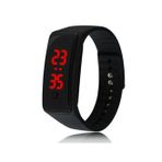 Siyah Ekranlı Led Kol Saati (Siyah) - Trend Silikon Bileklik