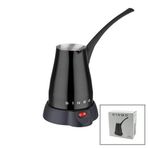 SİYAH ELEKTİRKLİ CEZVE TÜRK KAHVE MAKİNESİ 5 FİNCAN - 400ML HAZNE PASLANMAZ ÇELİK 360 DERECE DÖNEBİLME SCM-2960 (4604)
