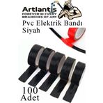 Siyah Elektrik Bandi 100 Adet Pvc Izolo Bant Elektrikci Bandi Su Gecirmez Isiya Dayanikli Yalitim Bandi