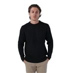 Siyah Erkek Yürütme Angora Pamuk Bisiklet Yaka Triko Yün Kazak 5321-2XL