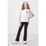 Siyah Esnek Standart Fit Basic Performans Ispanyol Paça Kız Çocuk Tayt - 75193 - 13 - 14 Yaş