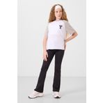 Siyah Esnek Standart Fit Basic Performans İspanyol Paça Kız Çocuk Tayt - 75193