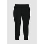 Siyah Esnek Standart Fit Performans Battal Büyük Beden Kadın Tayt - 94652 - 2XL