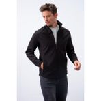 Siyah Fermuarlı Dik Yaka Su ve Rüzgar Geçirmez Softshell Erkek Mont - 88050 - 2XL