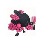 Siyah Fuşya Black Pink Balon Zinciri