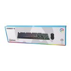 SİYAH GÖKKUŞAĞI IŞIKLI USB KABLOLU OYUNCU KLAVYE - MOUSE SET (4604)