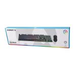 Siyah Gökkuşağı Işıklı Usb Kablolu Oyuncu Klavye - Mouse Set (5365)