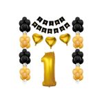 Siyah Gold Doğum Günü Seti 1 Yaş