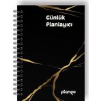 Siyah - Gold Günlük Planlayıcı Defter - Daily Planner - Ders Çalışma Planlayıcı Defteri - Planlama D