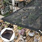 Siyah gölge ağı, halkalı, güneşe dayanıklı kumaş, sera, bahçe, veranda, tente, dayanıklı, halat dahil, 5 x 6 m