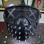 SİYAH GOTİK PUNK MASKESİ CADILAR BAYRAMI KORKU MASKESİ HALLOWEEN MASK SİYAH GOTİK PUNK GAZ MASKESİ