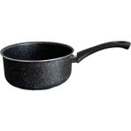 Siyah Granit Sosluk ve Tava Seti, 18 Cm, Şık ve Dayanıklı Mutfak Gereçleri - Seçenek 1 - Ahşap Bej - Siyah