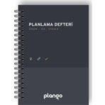 Siyah - Gri Günlük Planlayıcı Defter - Daily Planner - Ders Çalışma Planlayıcı Defteri - Planlama De