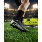 Siyah Gümüş Detaylı Çim Saha Futbol Ayakkabısı – Profesyonel Krampon 610