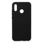 Siyah Huawei P20 Lite ile Uyumlu Kılıf Silikon Rubber Telefon Kılıfı ve Kabı Darbe Emici, İnce ve Yumuşak Dokulu, Kaymaz Tasarım