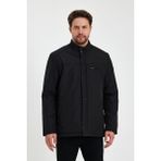 Siyah Içi Kalın Kürklü Klasik Rüzgar ve Su Geçirmez Mont&kaban - 3XL