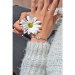Siyah İpli Mini S Harf Bileklik
