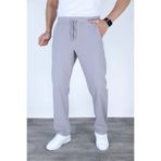 Siyah İz Erkek Gri Baggy Keten Mevsimlik Jogger Pantolon Geniş Kalıp Günlük Nefes Alan Casual Model