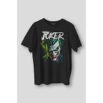 Siyah Joker Gülüş Karanlık Joker Tişört Film Vintage Movie Pamuklu Baskılı T-Shirt - XL