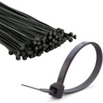 Siyah Kablo Bağı , Plastik Kelepçe , Cırt Kelepçe 3,6 x 200 Mm. (100 Adet)