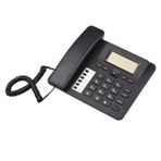 Siyah Kablolu Telefon Masası Sabit Telefon Telefon DTMF/FSK Çift Sistem Desteği Eller Serbest/Tekrar Arama/Flaş/Hızlı Arama/Zil Ses Kontrolü Dahili IC Çip Yüksek Kaliteli Ses Yaşlı Yaşlılar için