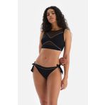 Siyah Kalın Bağcıklı Bikini Alt