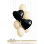 Siyah Kalp Deniz Kumu Balon Demeti